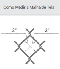 Medir malha de telas para alambrados